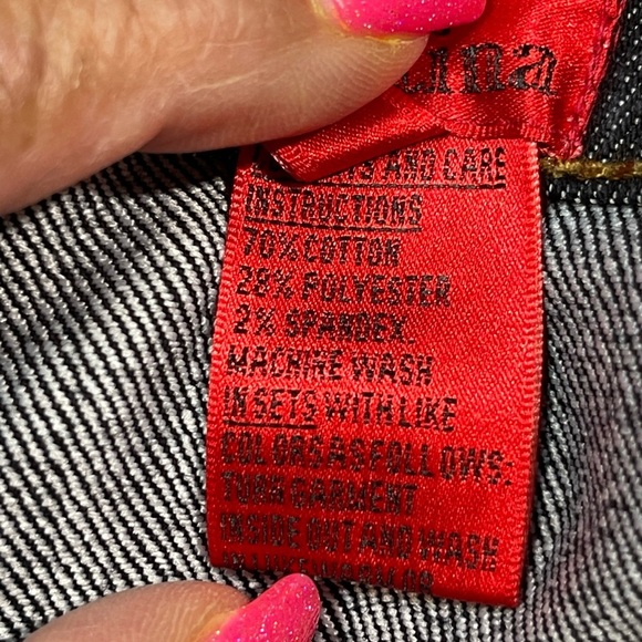 V Cristina Denim Suit-Lace Detail and Jeweled Buttons. - Picture 14 of 16